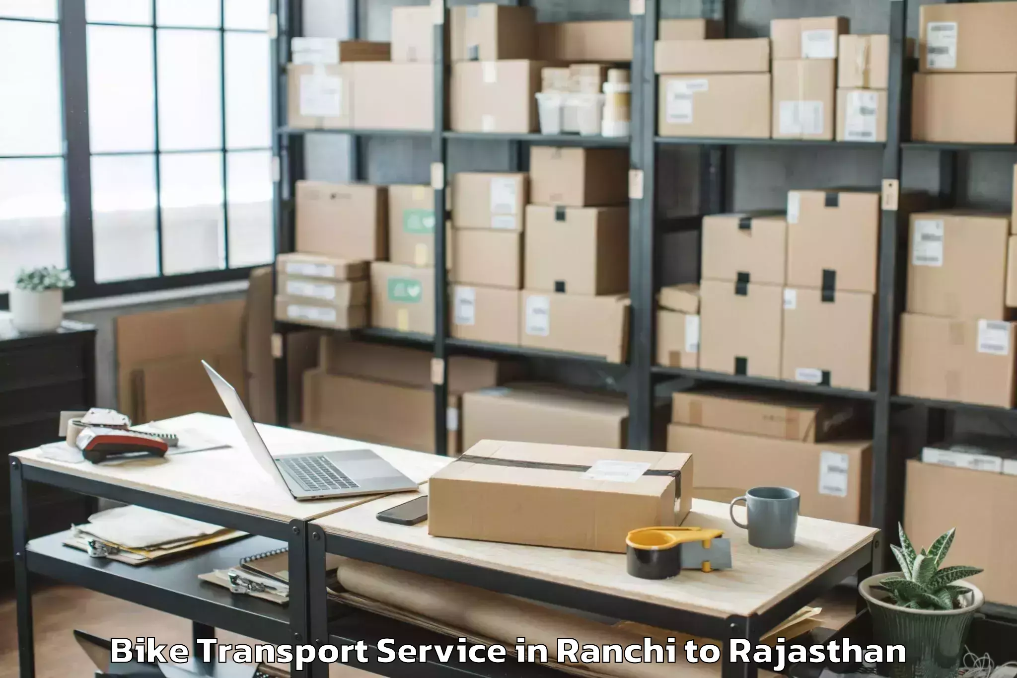 Comprehensive Ranchi to Rajgarh Rajasthan Bike Transport